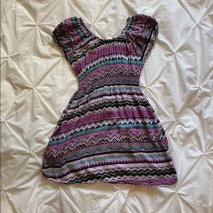 Multi patterned Y2k scrunched dress top